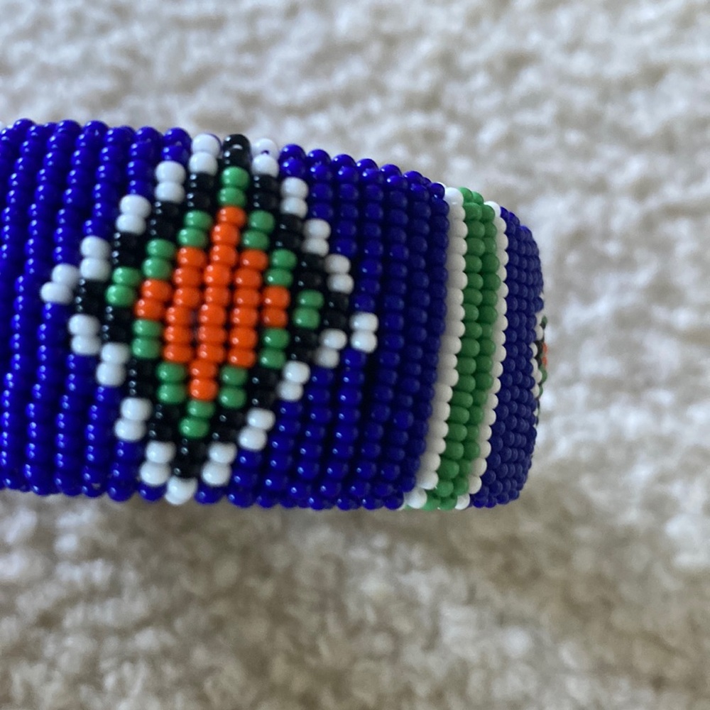 African Beaded Cuff Bracelet from Kenya Handmade